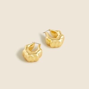 J. Crew chunky gold hoop earrings.